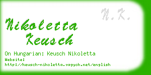 nikoletta keusch business card